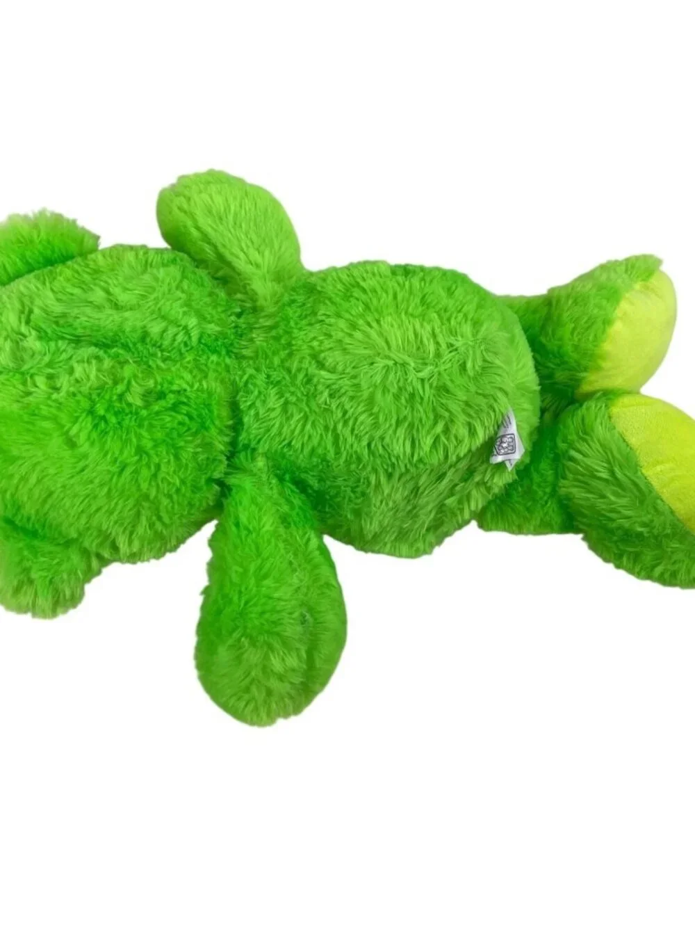 Vintage Fiesta Barrington 17" Neon Green Teddy Bear w/Bow Stuffed Plush Animal - Picture 5 of 9